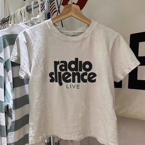 Brandy Melville John Galt Radio Silence Graphic Baby Tee 100% Cotton